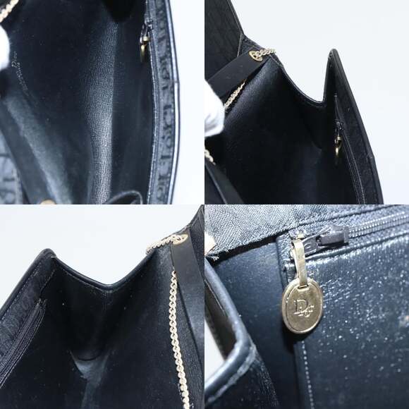 DIOR Trotter Canvas Chain Shoulder Bag Black - Picture 12 of 13